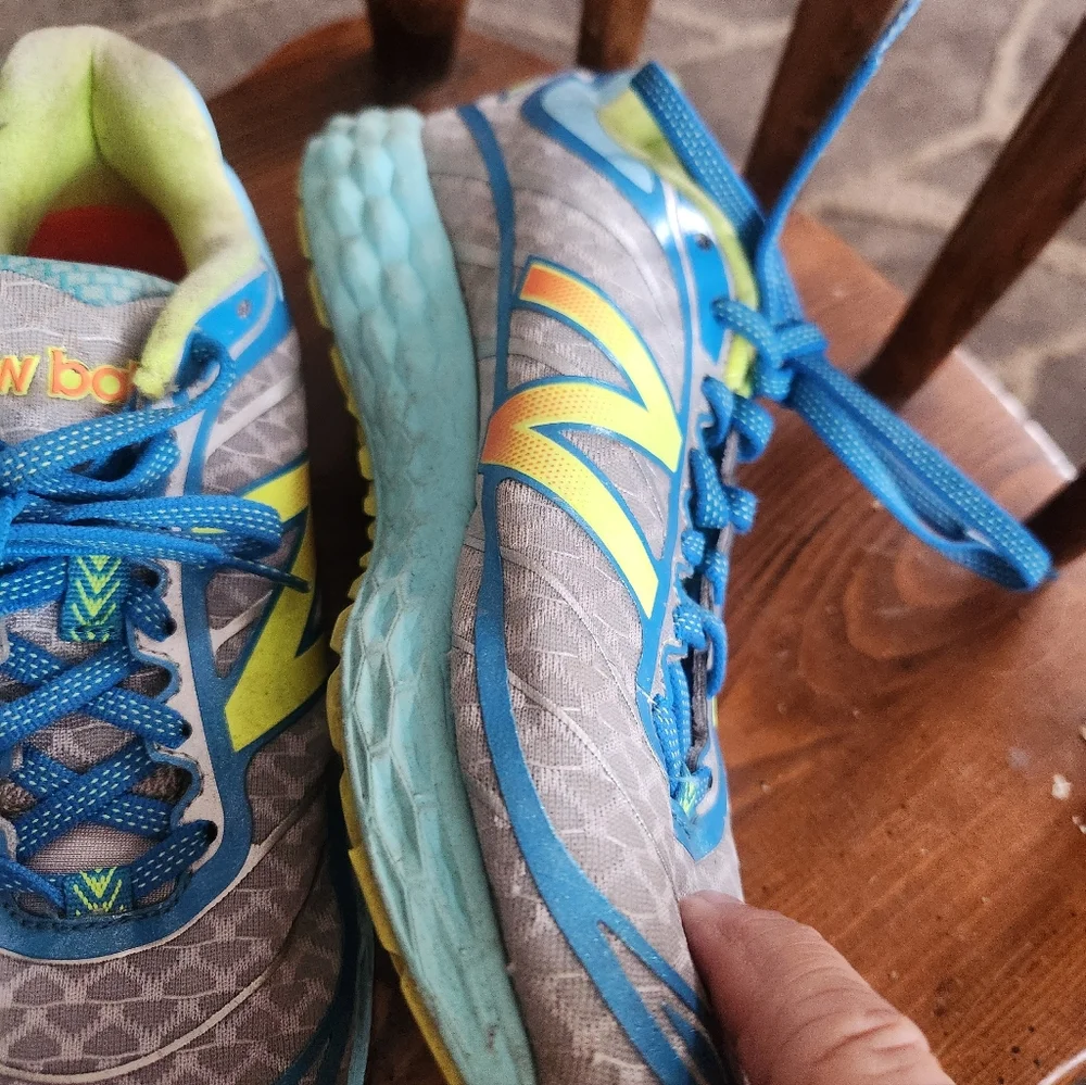 New Balance Teal and Yellow Athletic Running Sneakers